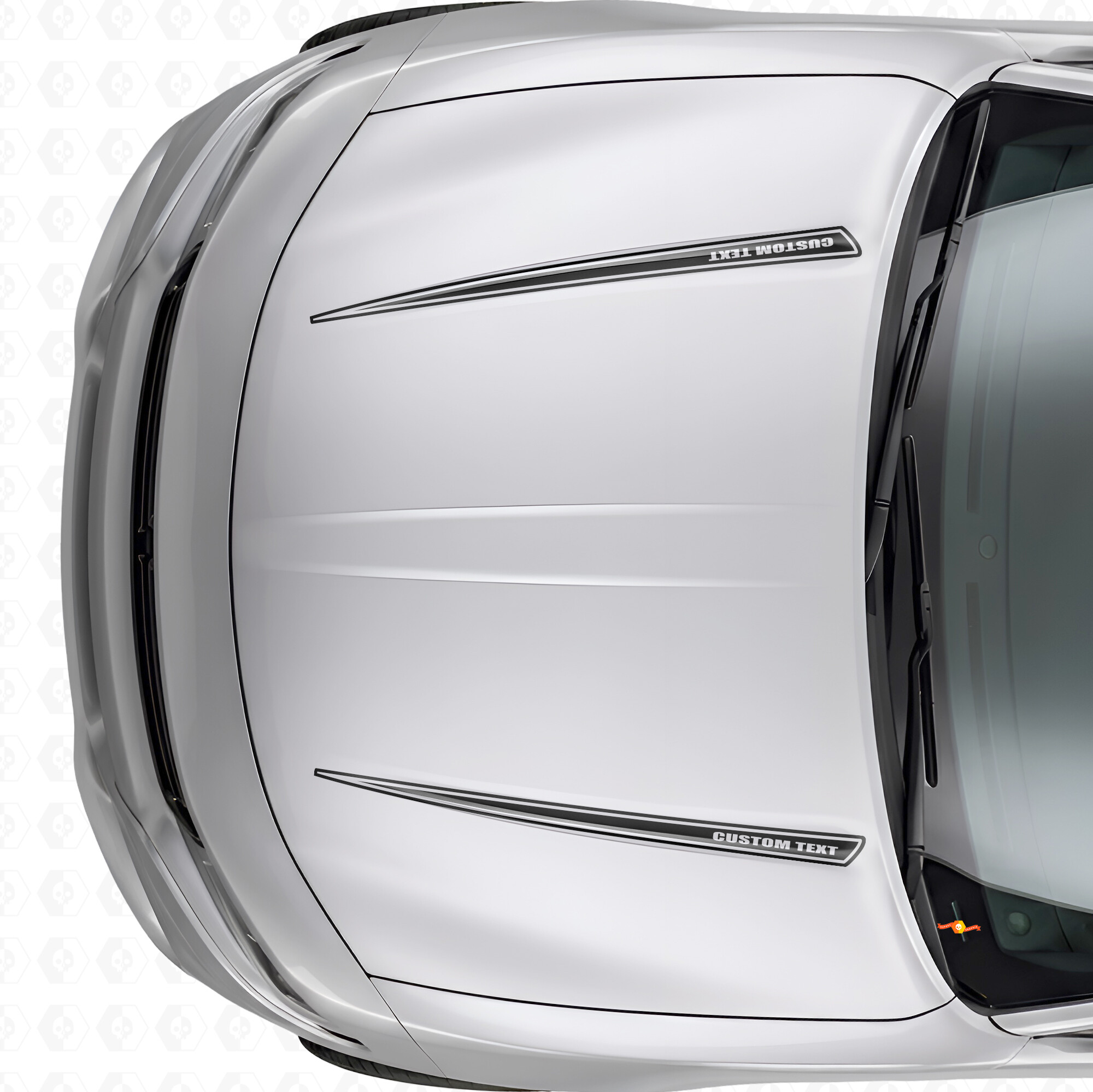 Doppelte individuelle Umrissstreifen Motorhauben-Vinylaufkleber für Dodge Charger 2015-2026