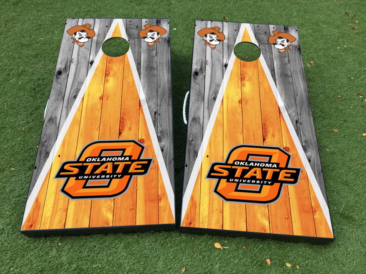 Oklahoma State University Cornhole Board Vinylfolie Aufkleberset