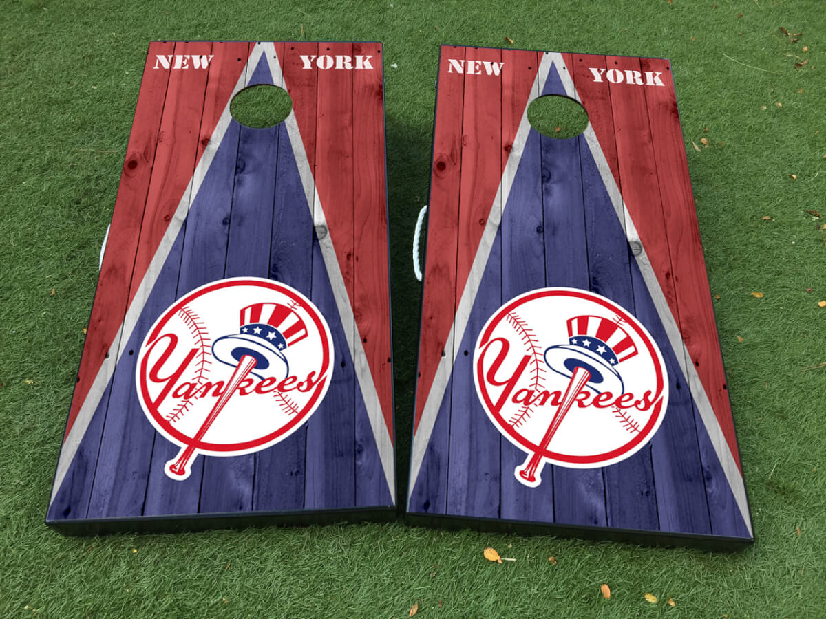 New York Yankees Stil Cornhole Board Vinylfolie Aufkleber Set