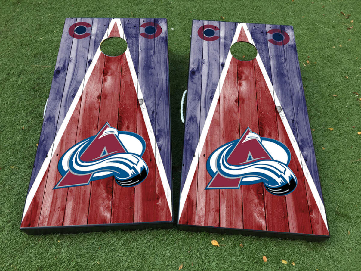 Colorado Avalanche Stil Cornhole-Brett Vinylfolie Aufkleber-Set