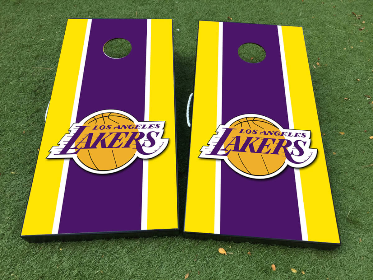 Los Angeles Lakers Cornhole Brettspiel-Aufkleber, Vinylfolie mit Laminierung
