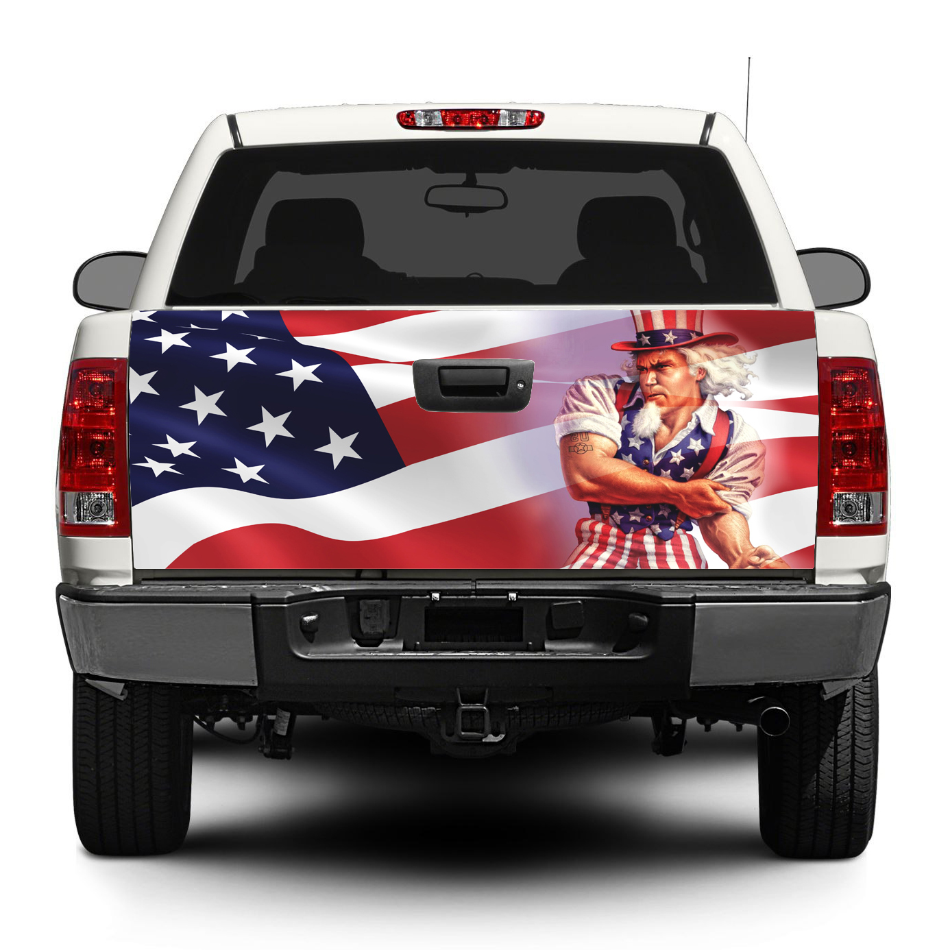 Uncle Sam USA Flag Heckklappen Vinylaufkleber für Trucks SUVs