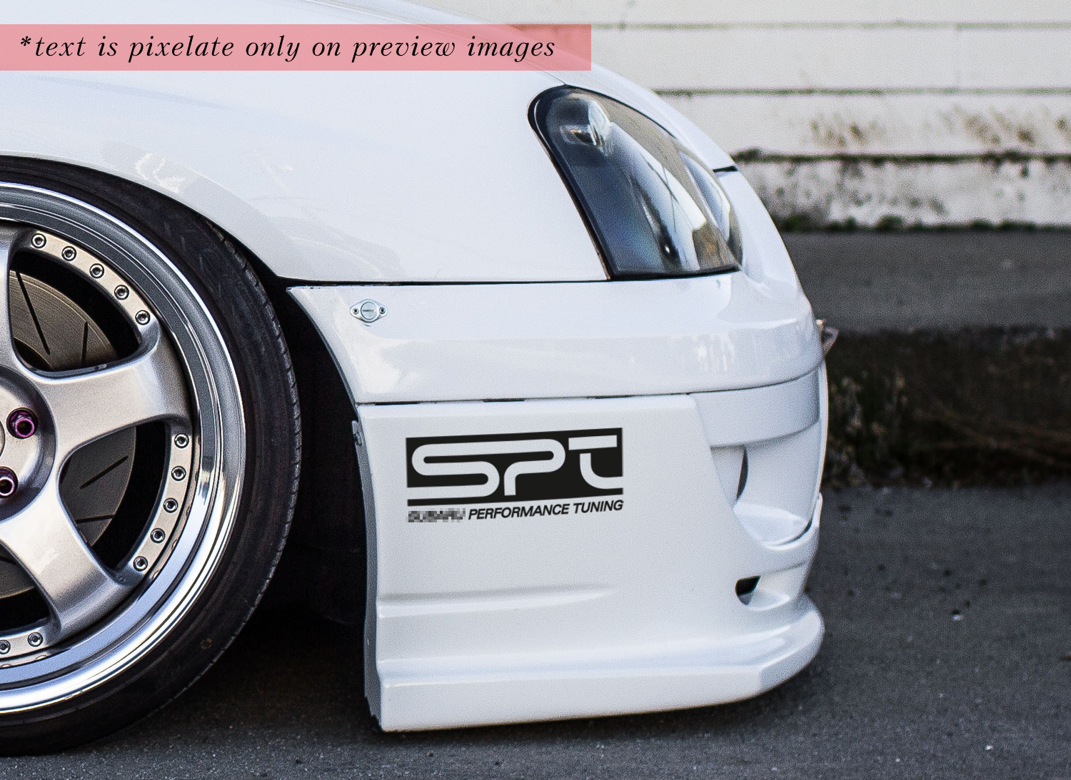 2x SPT Suba Performance Tuning Motorsports Racing Vinyl Aufkleber passend für Impreza BRZ WRX Legacy