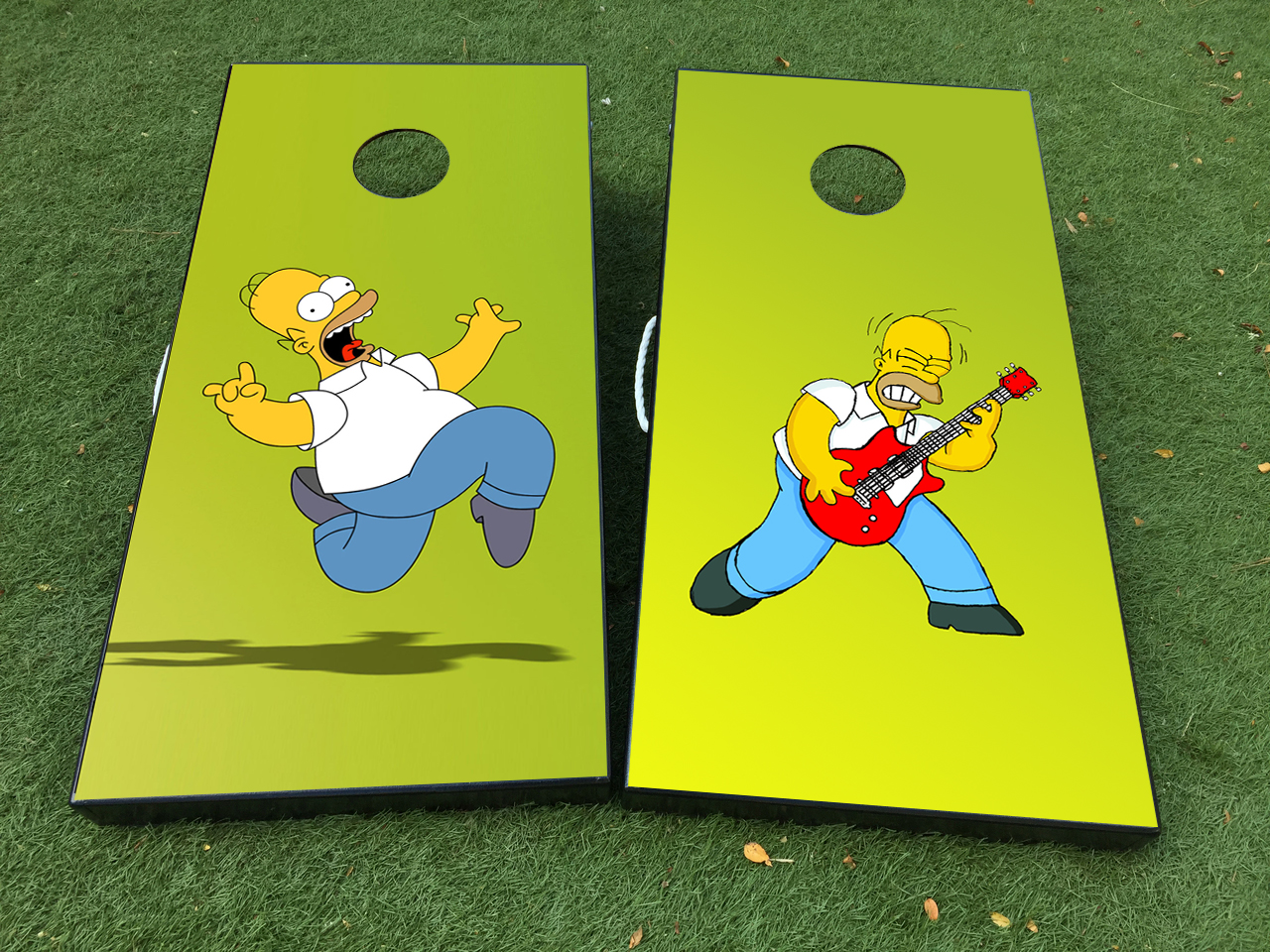 Homer Simspons Cartoon Rock Cornhole Brettspiel -Aufkleber Vinyl -Wickel mit laminierter