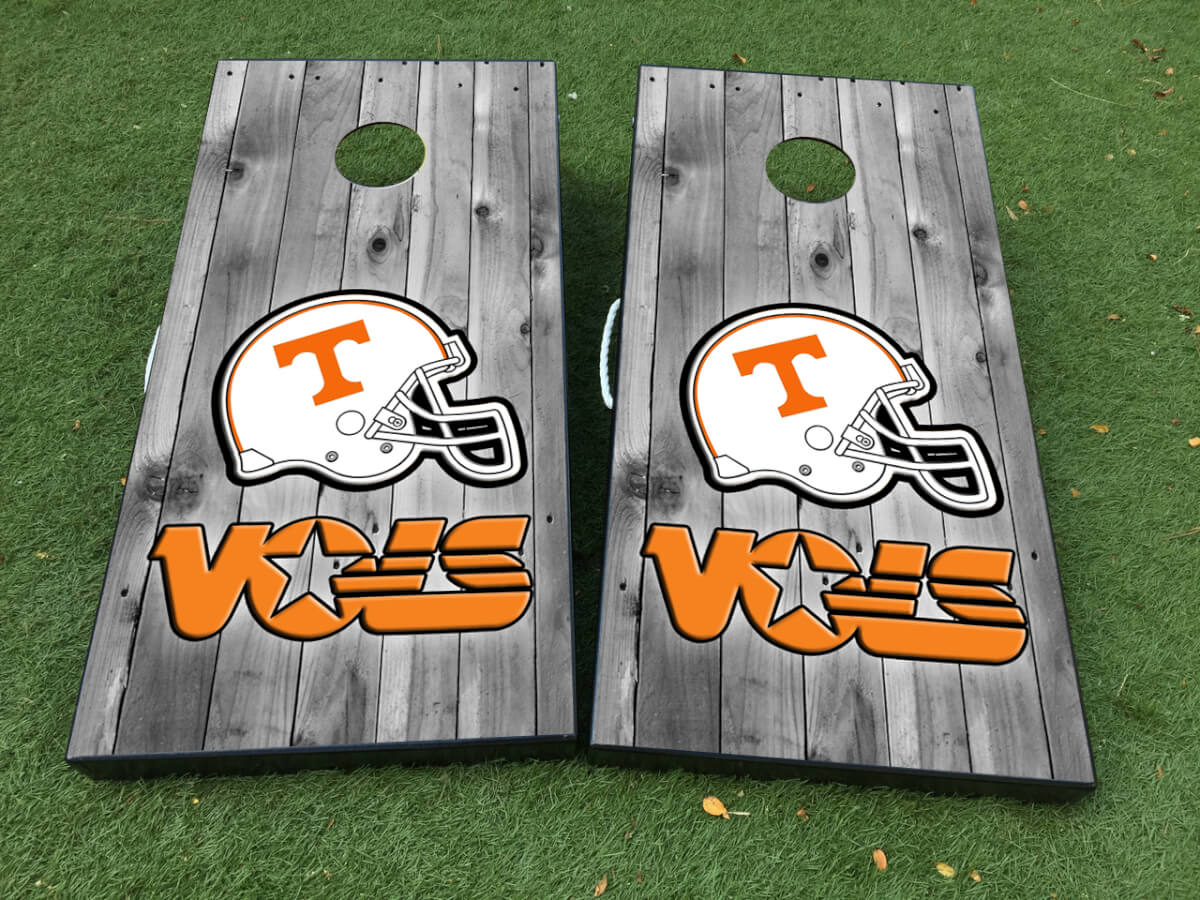Tennessee Vols Football Helm Cornhole Board Vinylaufkleber