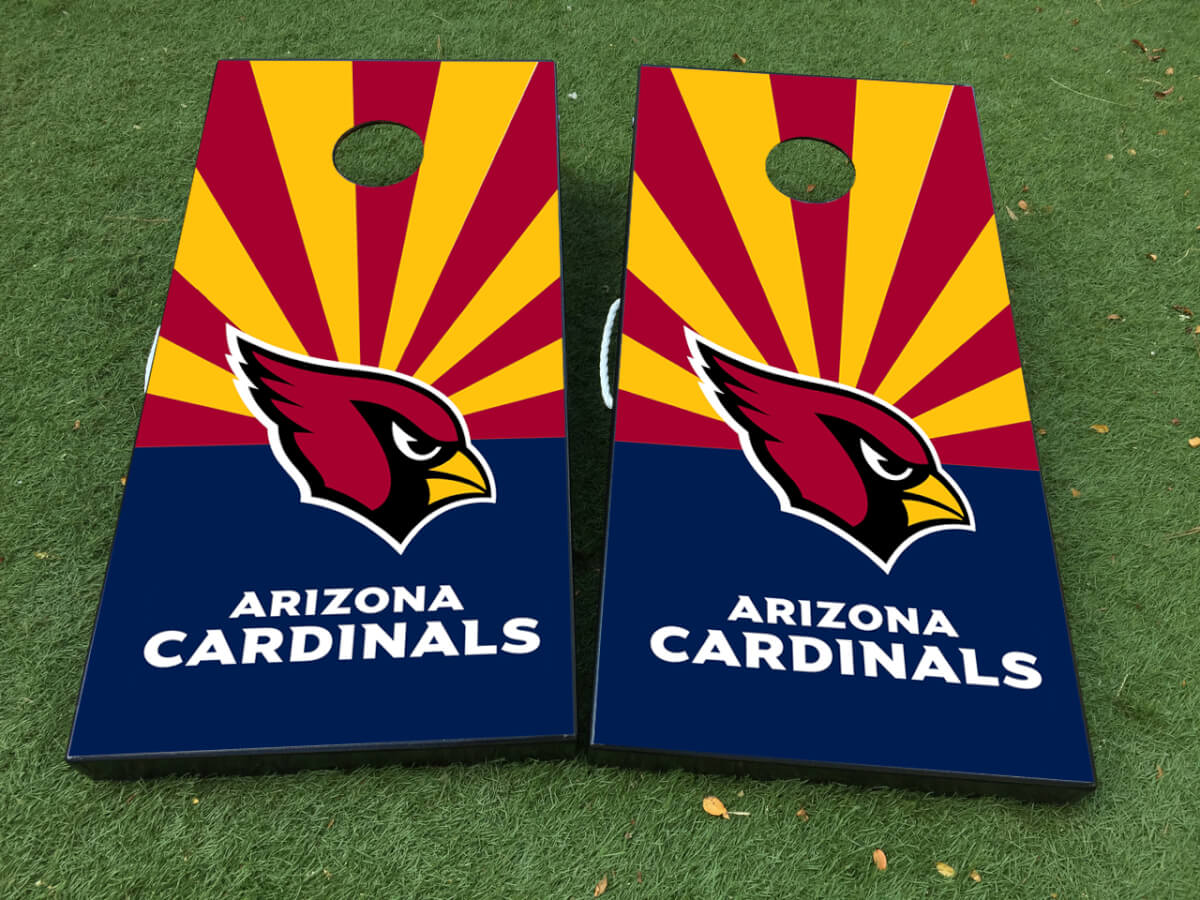 Arizona Cardinals Stil Cornhole-Brett Vinylfolien-Aufkleber-Set