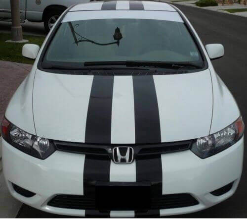 Duales Rennstreifen-Vinylaufkleber-Set für Honda Civic Accord