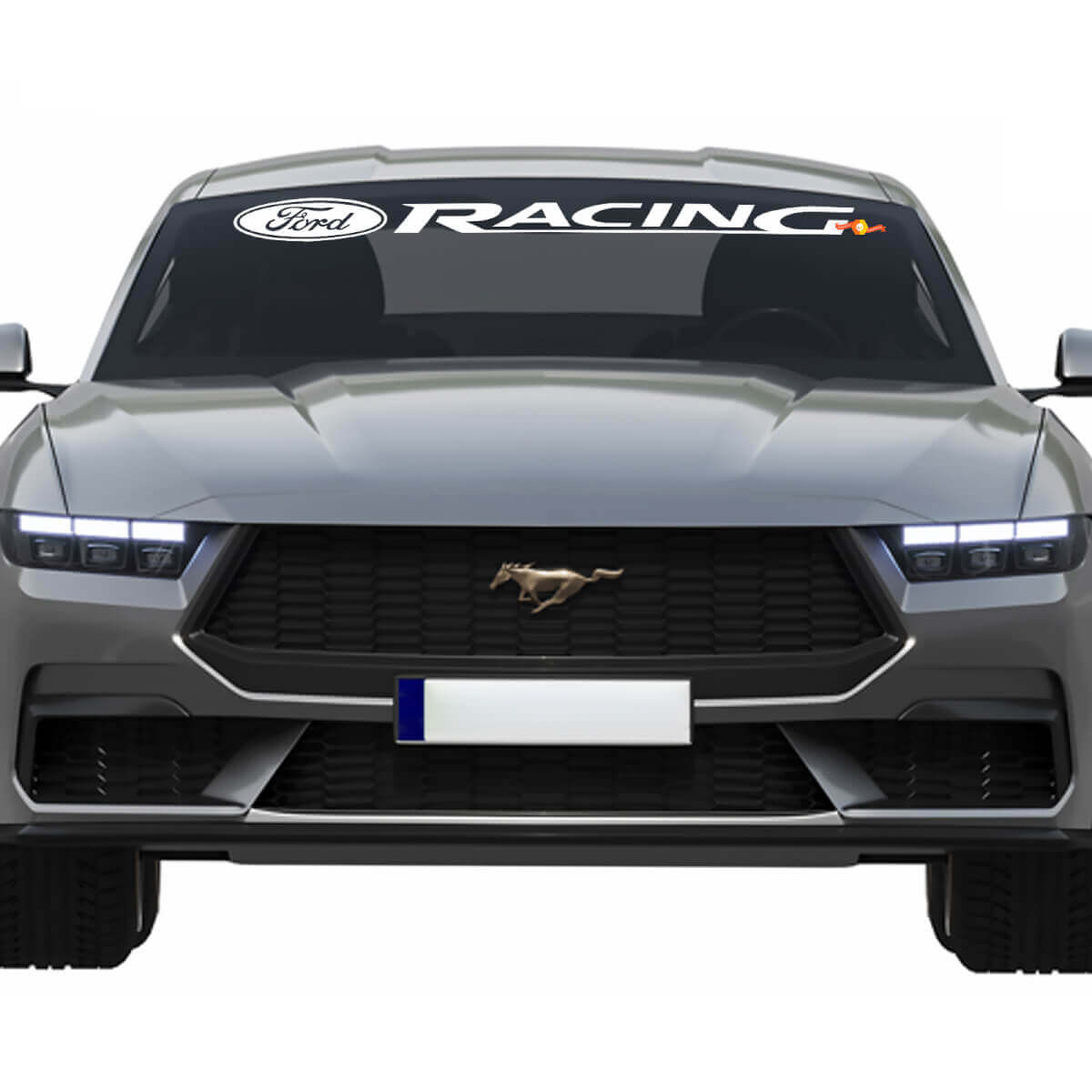GROSS - gestanzter Ford Racing Mustang Windschutz, gestanzter Vinyl-Aufkleber RC085
