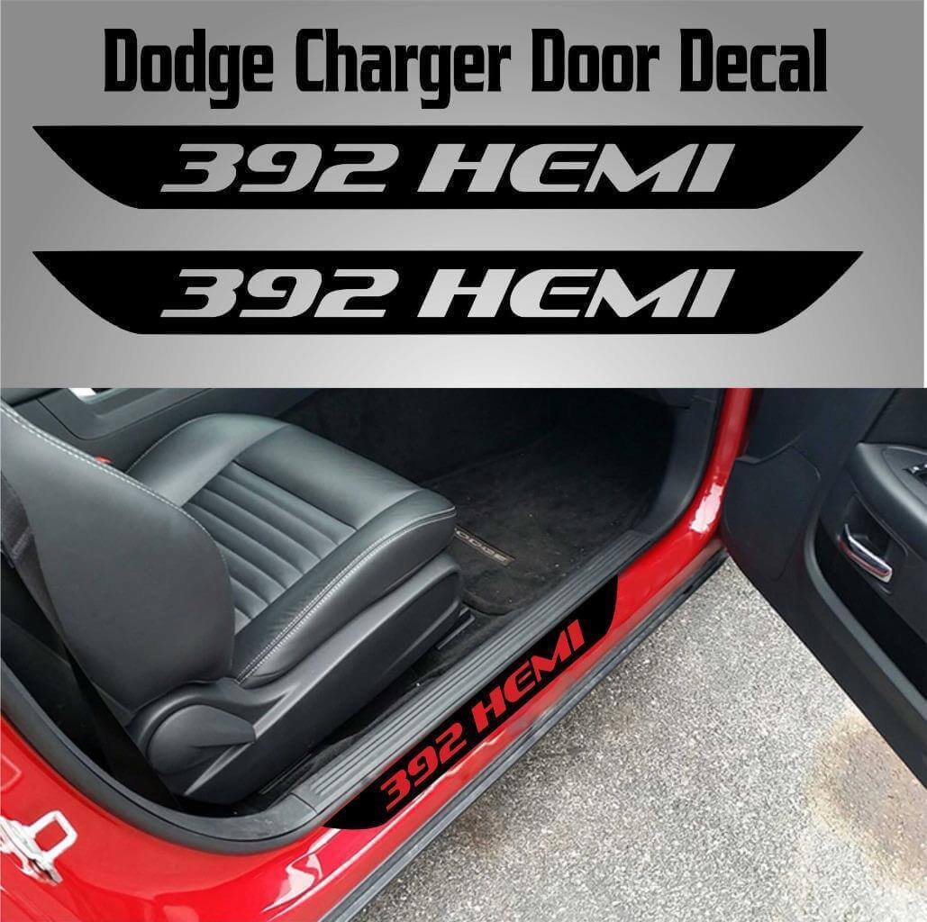 392 HEMI SRT Türschweller Vinyl Aufkleber für Dodge Charger 2015-2017