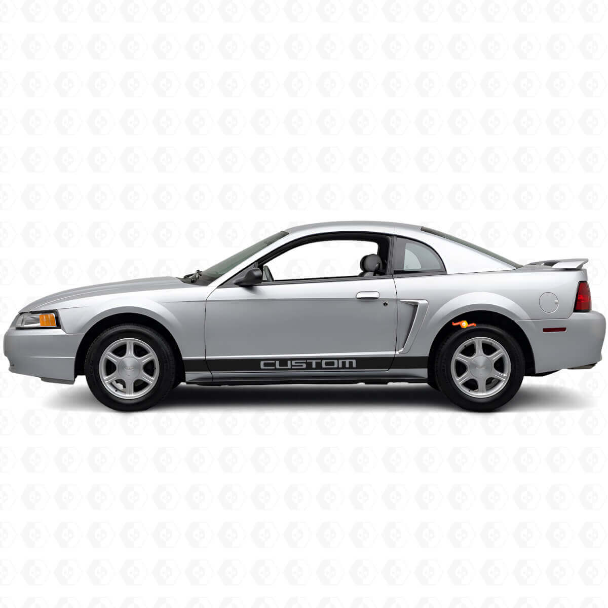 Benutzerdefinierter Vinyl-Aufkleber Satz für Rocker Panel Streifen für Musclecar Mustang 1994-2004