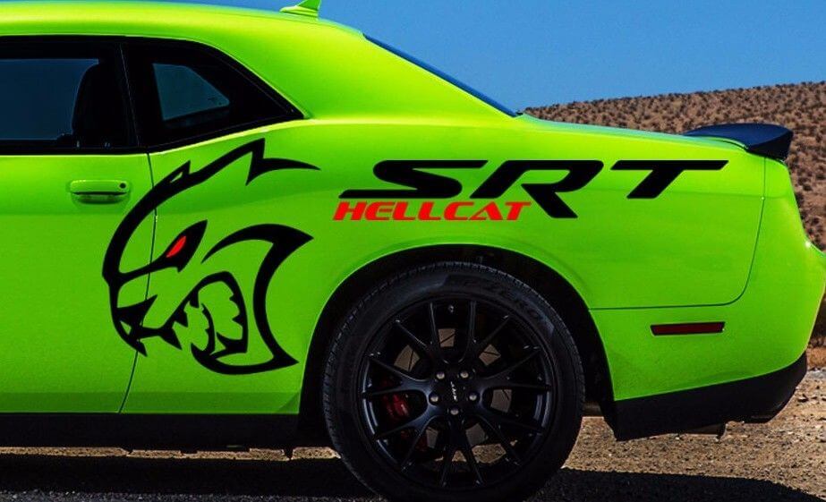 SRT Hellcat Style Kotflügel Vinyl-Aufkleber-Kit für Dodge Challenger