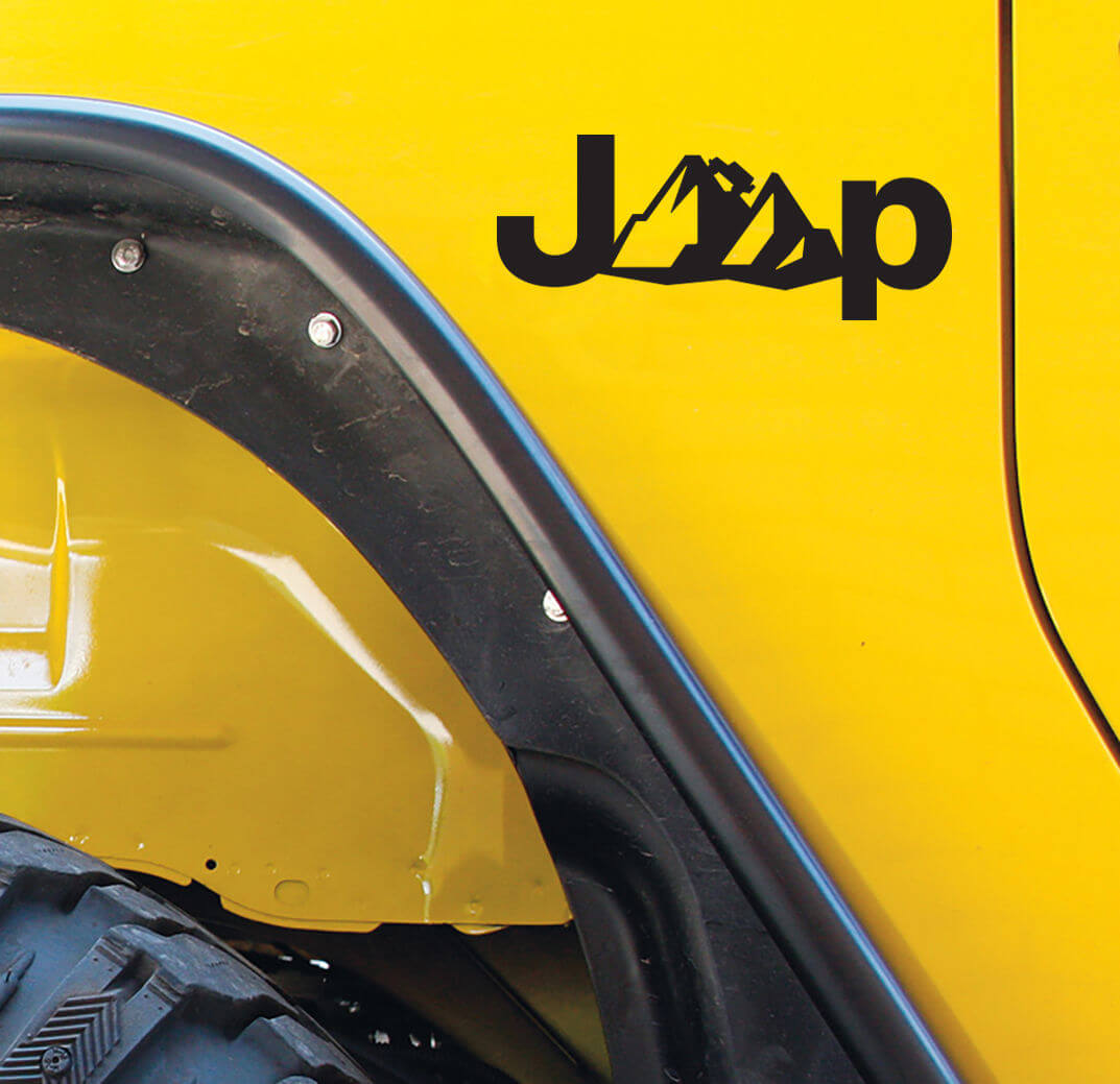 JEEP Wrangler Vinyl Aufkleber Aufkleber Set von 2 Cherokee Compass Renegade Rubicon