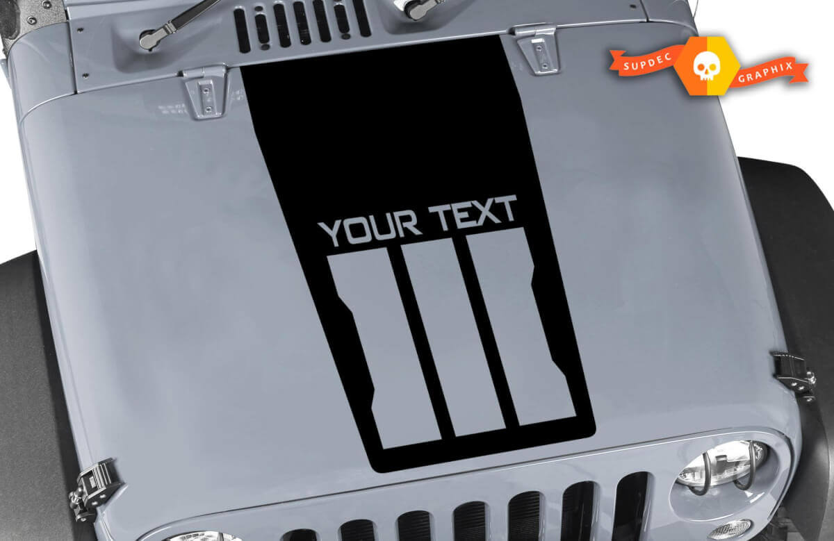 Custom Black Ops Style Kapuzen-Blackout-Vinylaufkleber für Jeep Wrangler