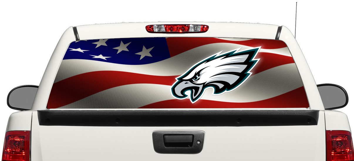 Philadelphia Eagles Football Amerikanische Flagge Heckscheibenaufkleber Pick-up SUV Auto 3