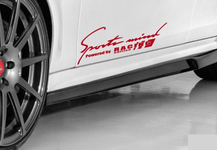 Sport Geist angetrieben von Racing Edition Car Vinyl Aufkleber rot