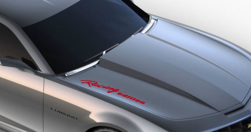 Rennausgabe Vinyl Aufkleber Sportwagen Aufkleber Hood Logo passt Camaro rot