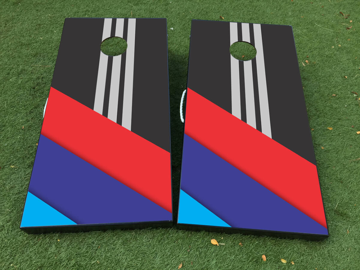 BMW M Power Performance Style Cornhole Brett Aufkleber Set