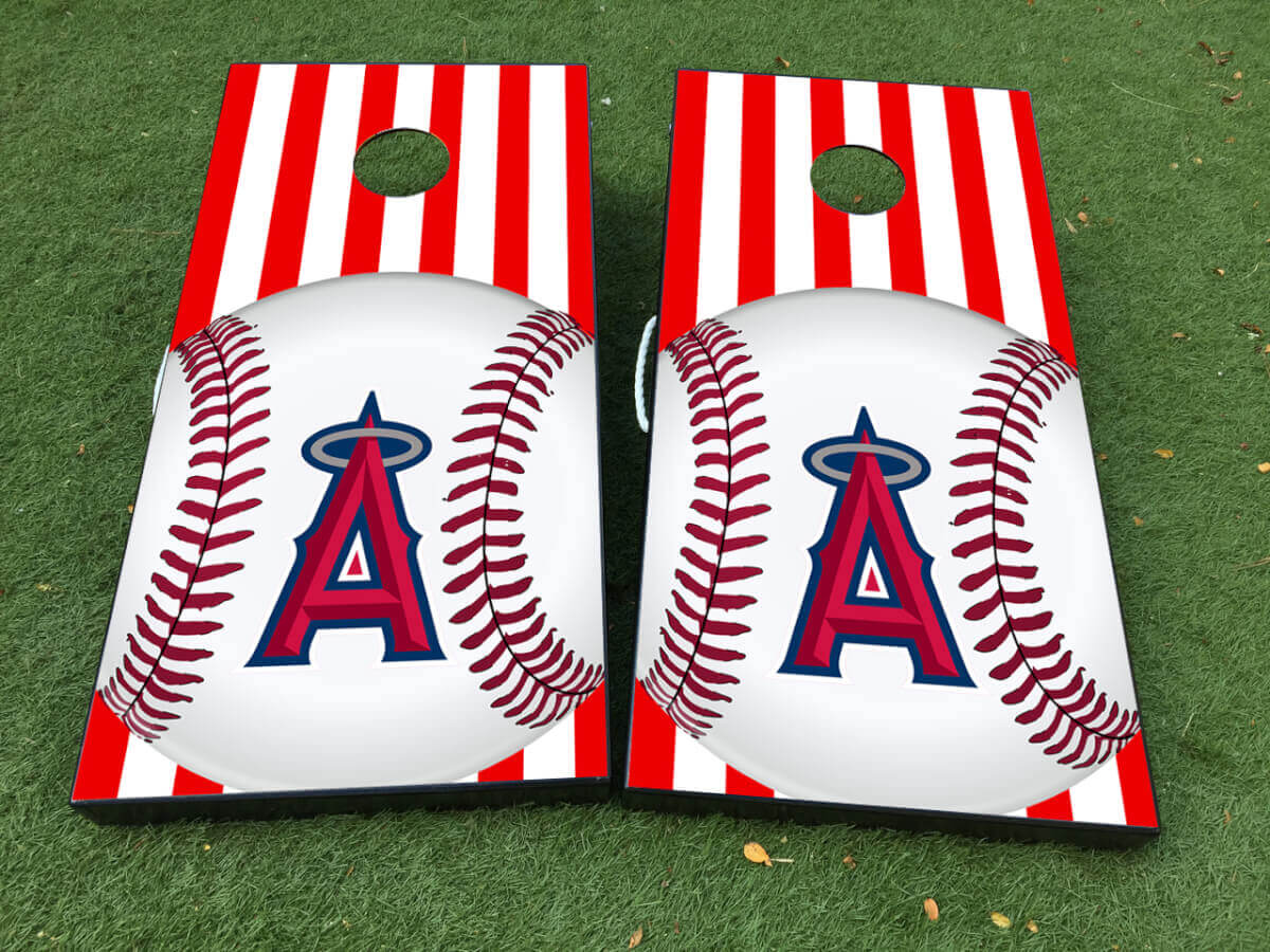 Los Angeles Angels Baseball Cornhole Board Vinyl-Aufkleber-Set