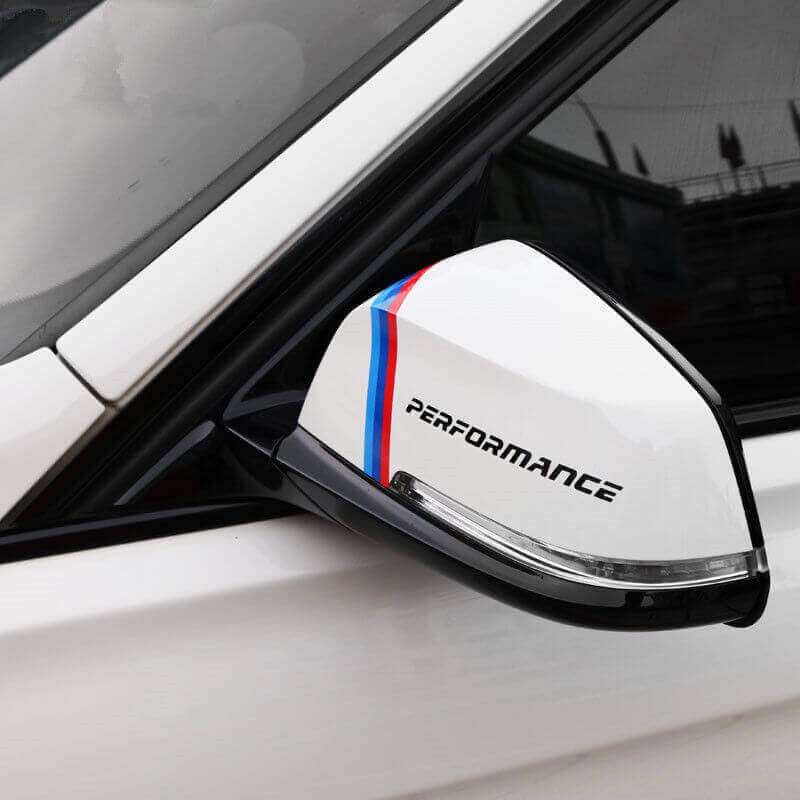 2-teilige Performance-Stil Spiegel Vinyl-Aufkleber für BMW