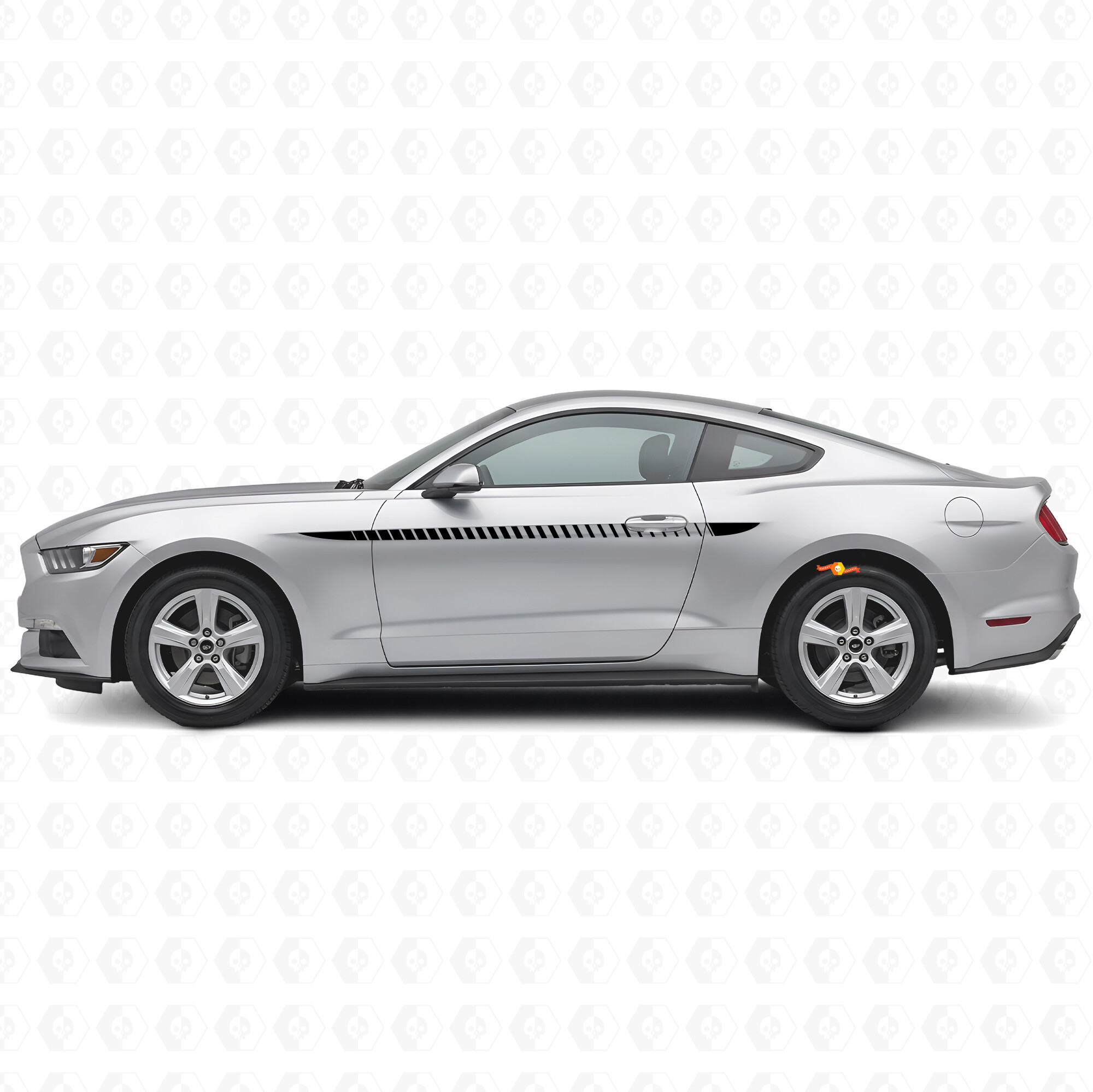 Strobos Streifen Seiten Vinyl Aufkleber Set für Musclecar Musclecarmodel 2015-2020