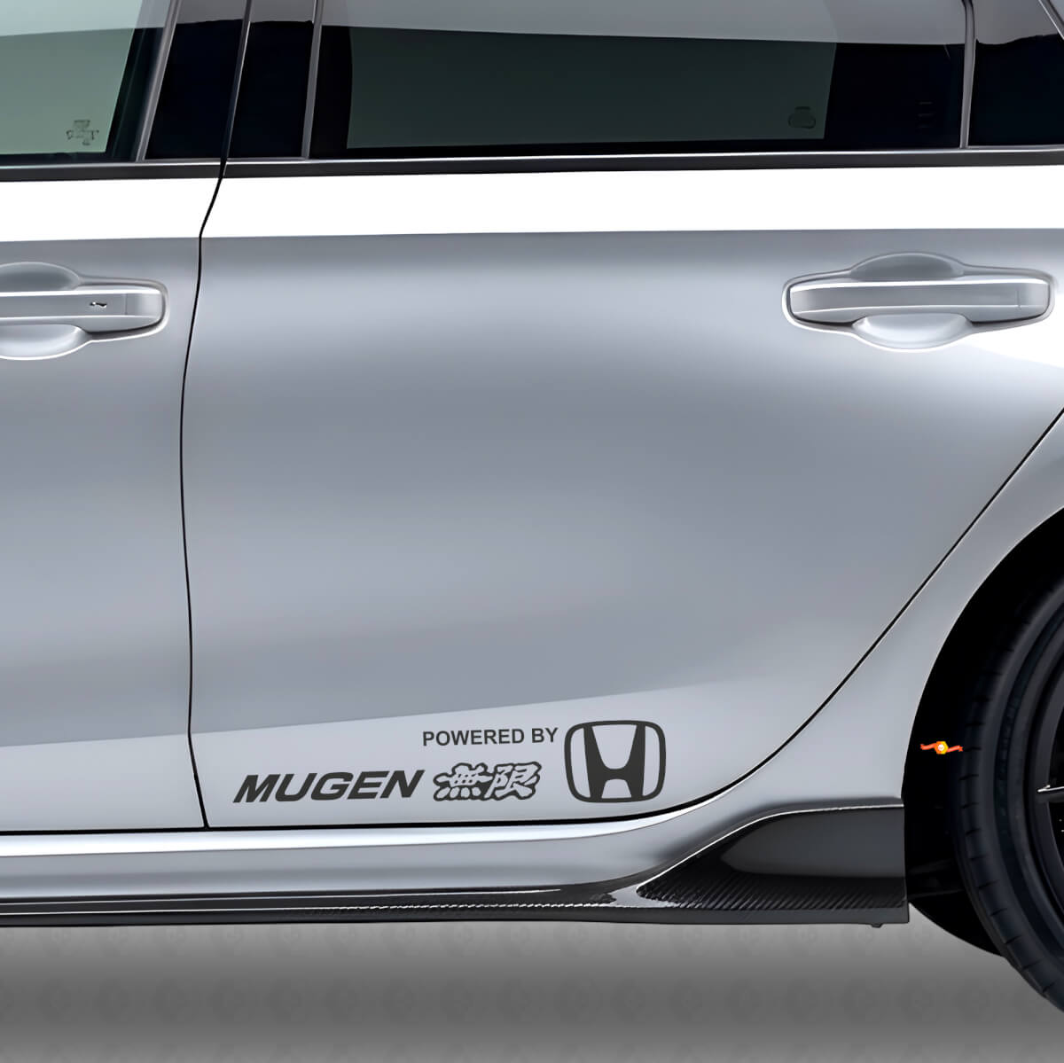 Powered by Mugen Seitenaufkleber-Set für Honda Fahrzeuge