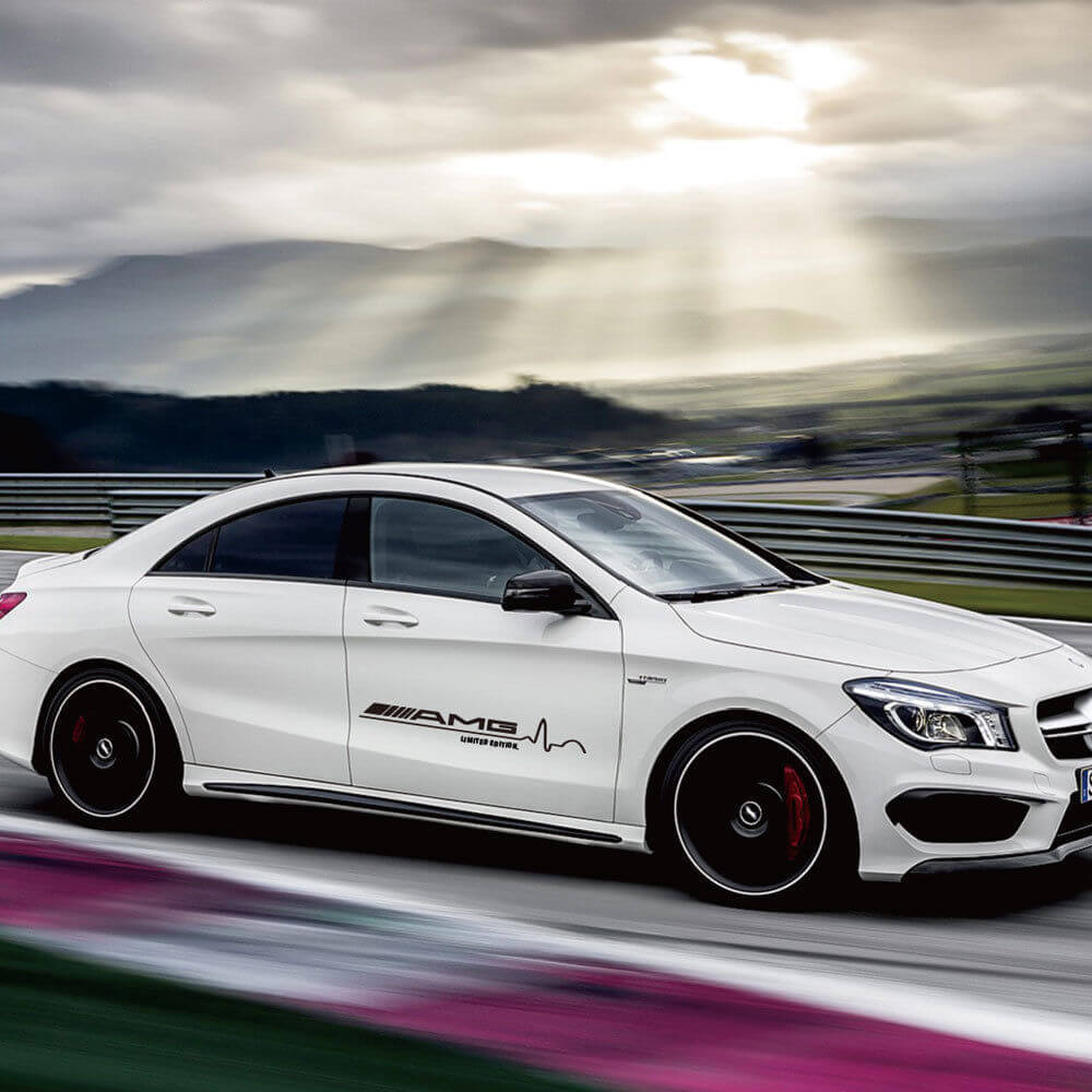 2 Stück 31 Zoll für Mercedes Benz AMG Logo Seitentüraufkleber - 3 Farben
