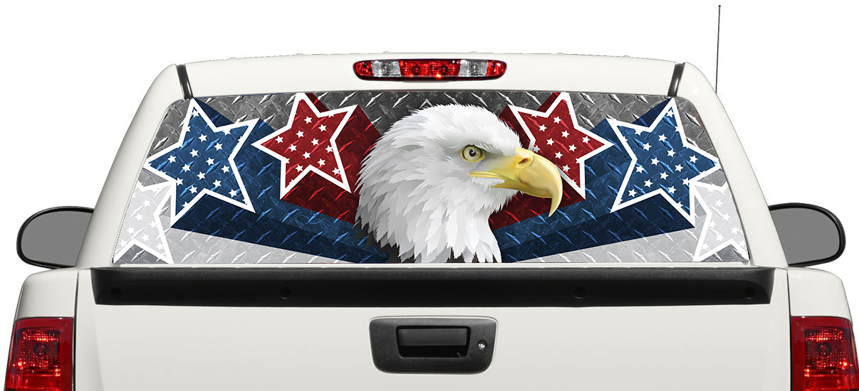 American Eagle USA Sterne Heckscheibenaufkleber Pick-up SUV Auto 3