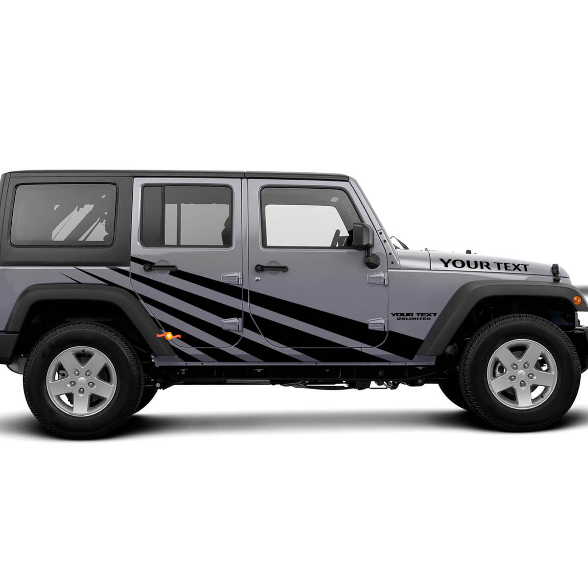 Längsstreifen-Design Aufkleber-Kit aus Vinyl für Jeep Wrangler JK