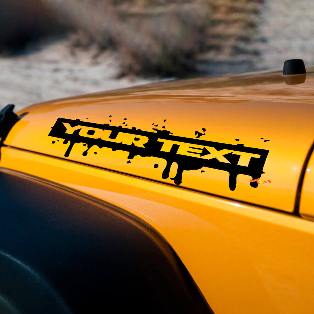 Spritzenlack Motorhauben Vinylaufkleber für Jeep Wrangler Sahara Rubicon JK