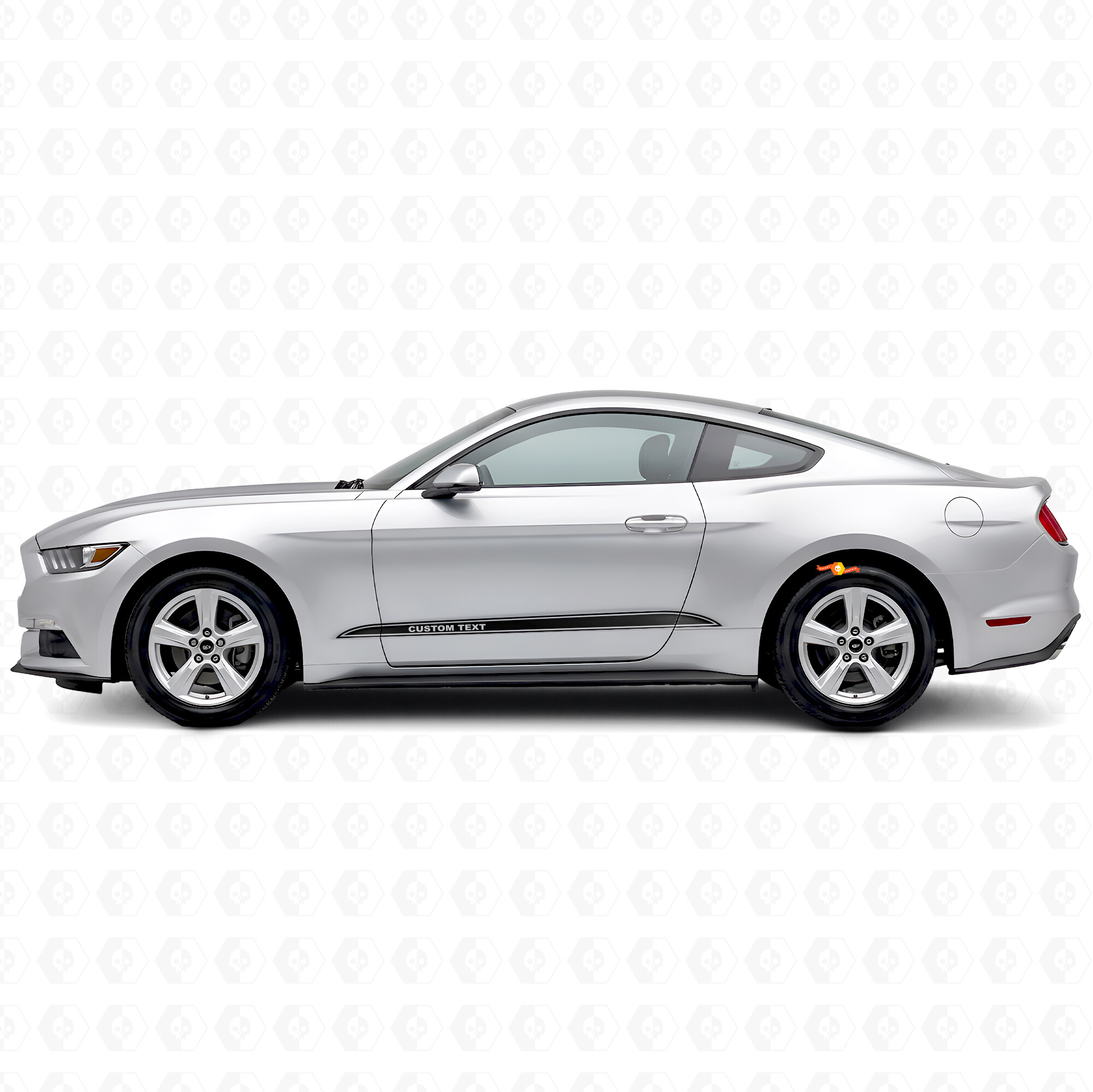 Maßgeschneidertes Außenlinien-Streifen-Unterseiten-Vinylaufkleber-Set für Musclecar Musclecarmodel 2015-2020