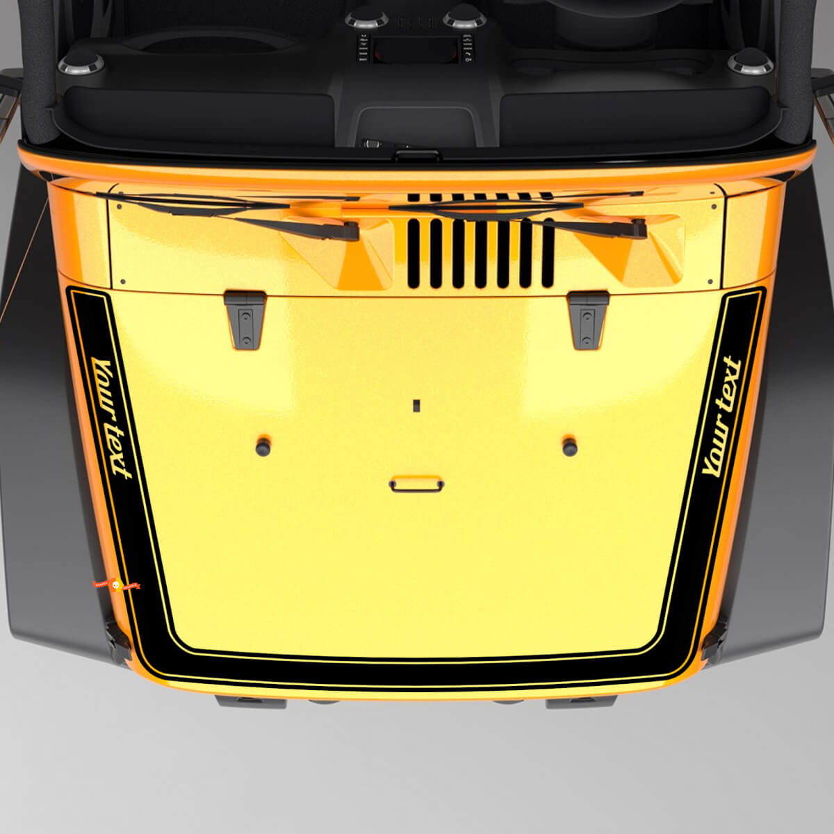 Umrandungs-Haubenstreifen Vinyl-Aufkleber für Jeep Wrangler Rubicon