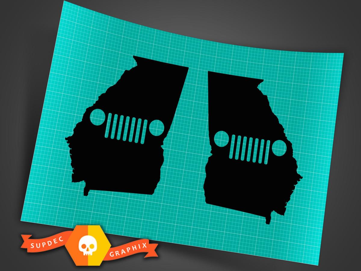 Jeep Grill Tür Seiten Vinyl Aufkleber Sticker für Jeep Wrangler
