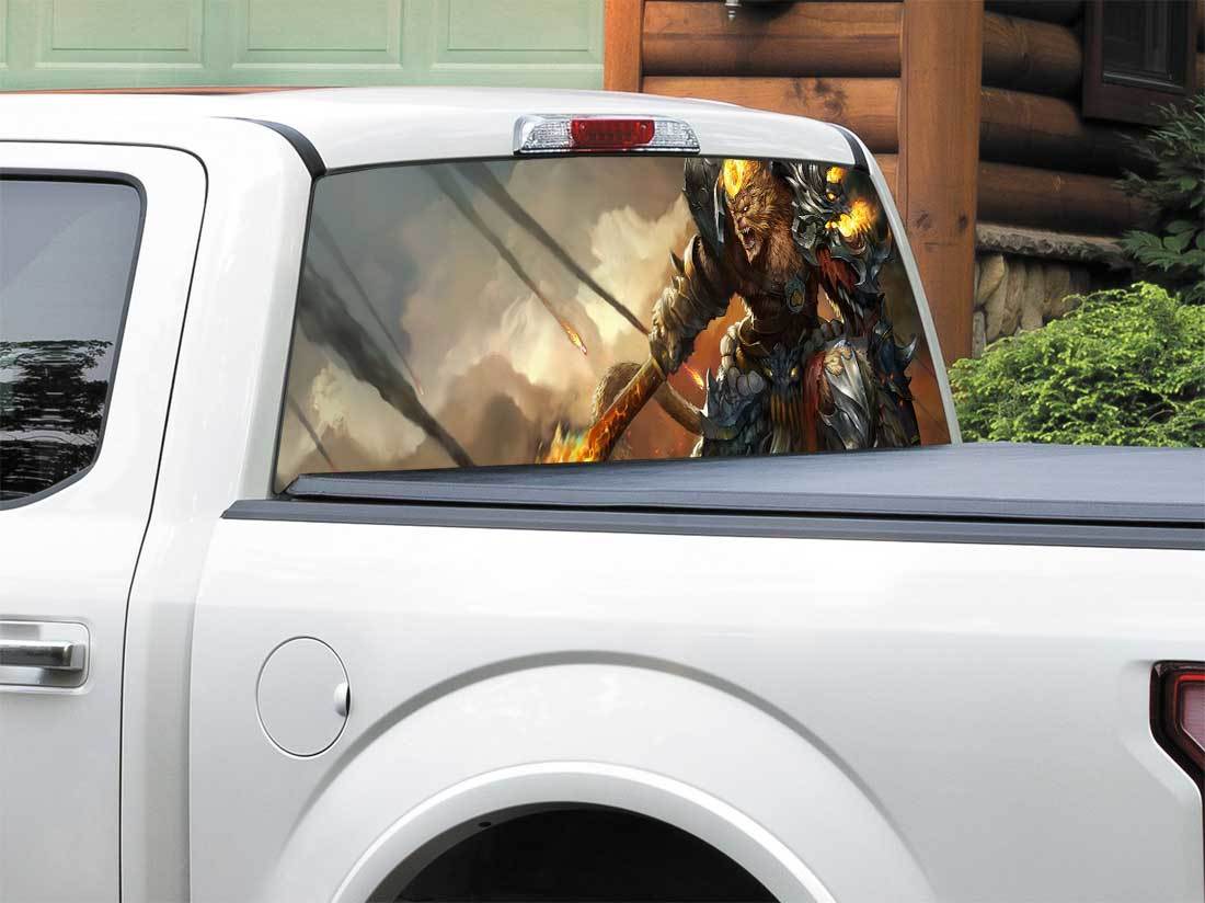 League of Legends Wukong Heckfenster Aufkleber Aufkleber Pick-up-LKW-SUV-Auto in jeder Größe