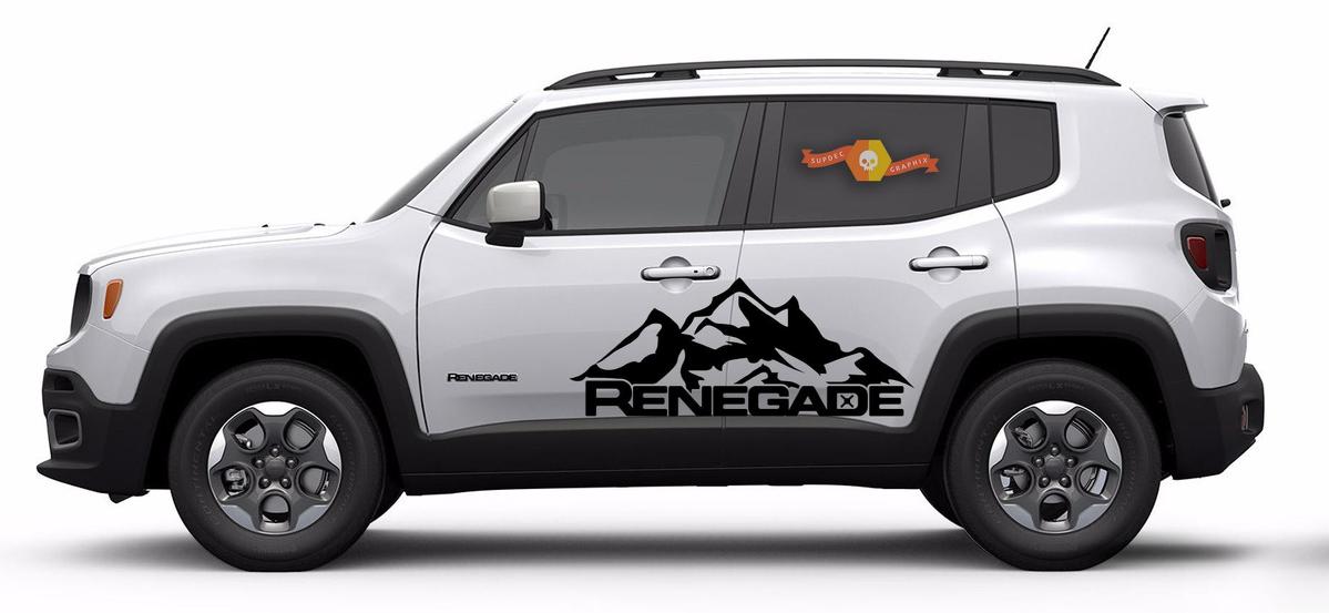 2 x Vinyl-Türaufkleber für Jeep Renegade