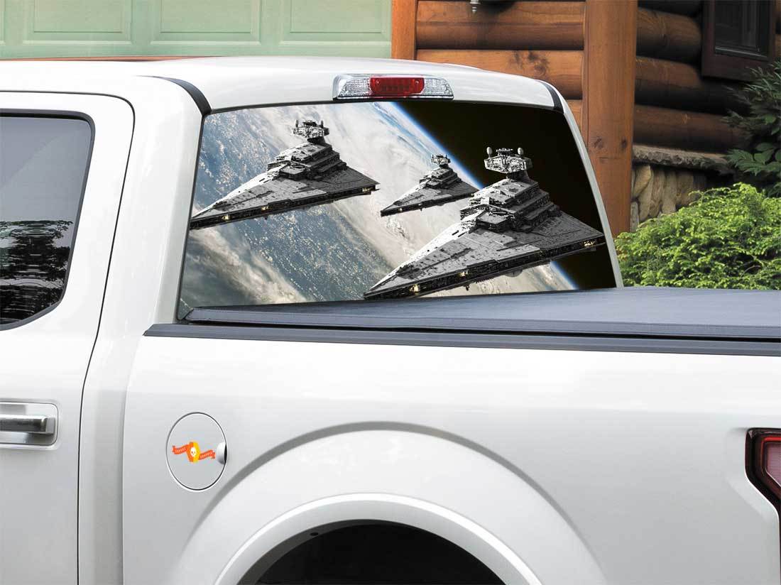 Star Destroyer Star Wars Heckscheiben-Aufkleber, Pick-up-Truck, SUV, Auto jeder Größe