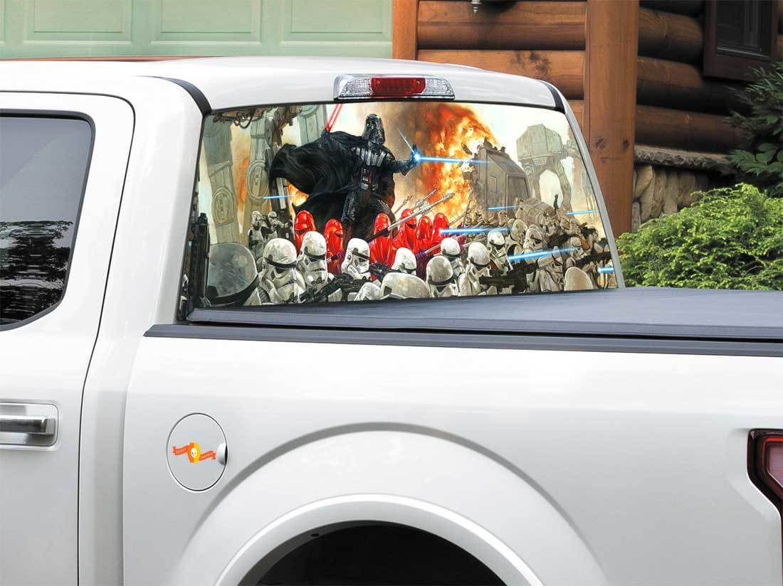 Darth Vader Empire Forces Heckscheiben-Vinylaufkleber für Pickup Truck SUV