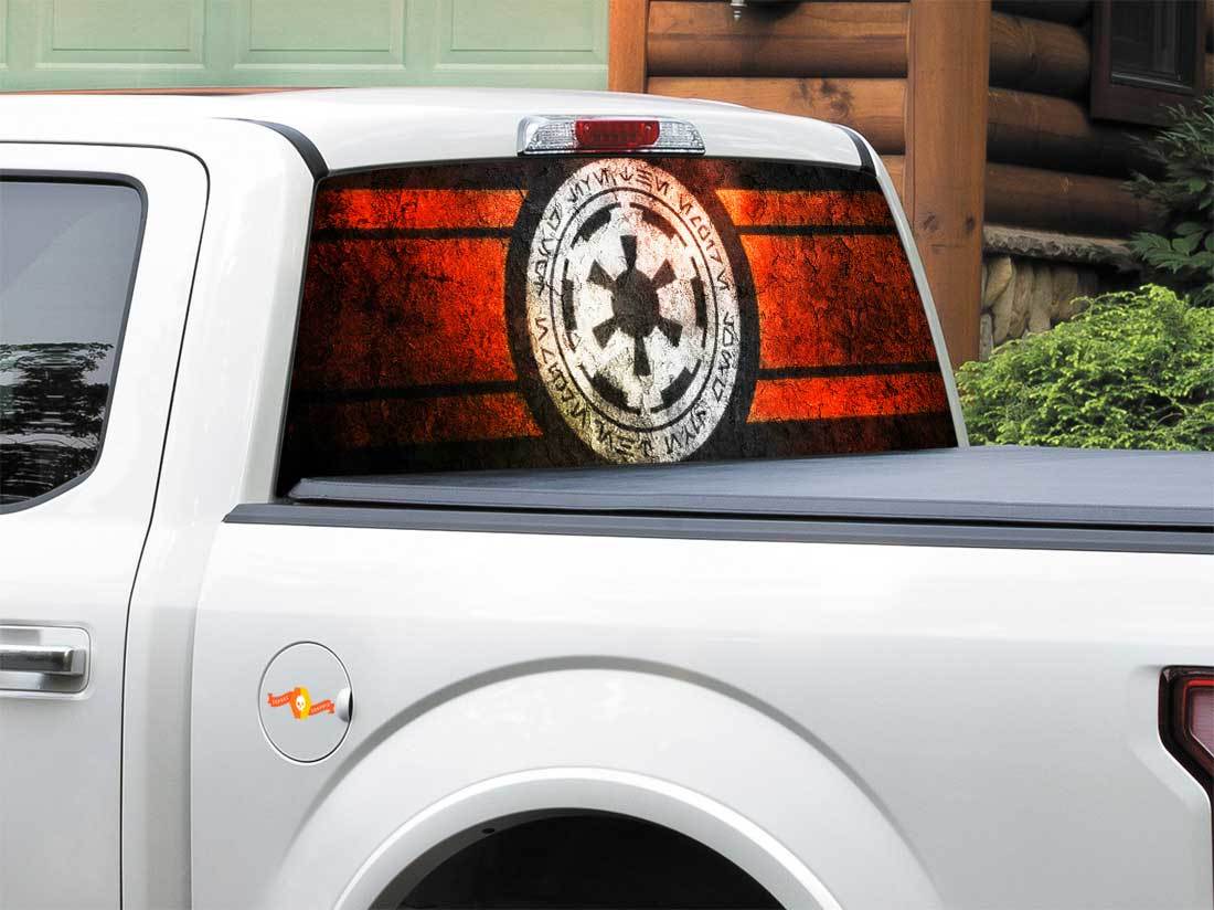 Galactic Empire Star Wars Heckscheibenaufkleber, Pick-up-Truck, SUV, Auto jeder Größe