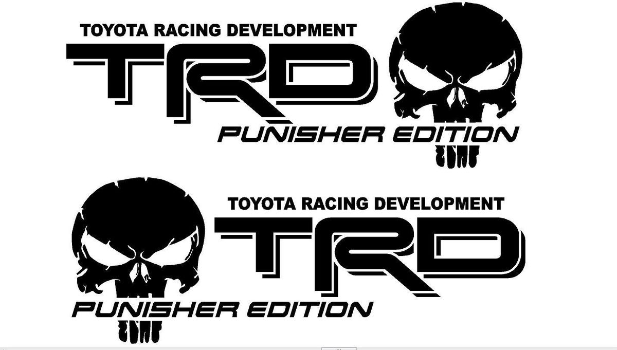 TRD Punisher Edition Seitenwand Vinyl-Aufkleber für Toyota Tacoma