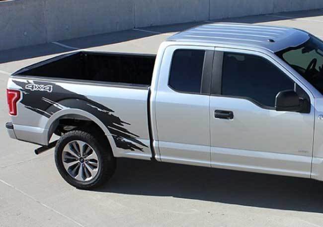Ford F150 Aufkleber, Aufkleber, Spritzseitenstreifen, Vinyl-Grafik-Set, passend für Modelle 2015–2018
