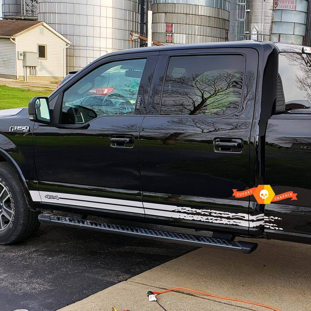 Vinyl-Aufkleber mit Used-Look Seitenstreifen für Ford F-150 2015-2020