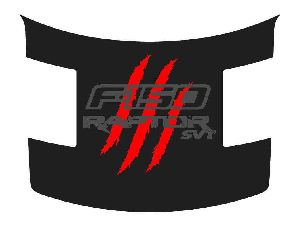 FORD RAPTOR F-150 SVT MIT Claw Deep Scratches HAUBE Vinyl-Grafikaufkleber für Modelle 2010–2014