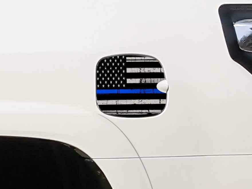 Toyota 4Runner TRD 4X4 Bett Tankdeckel Kraftstoff US-Flagge blaue Linie Grafische Aufkleber Aufkleber passend für Modelle 2010–2017
