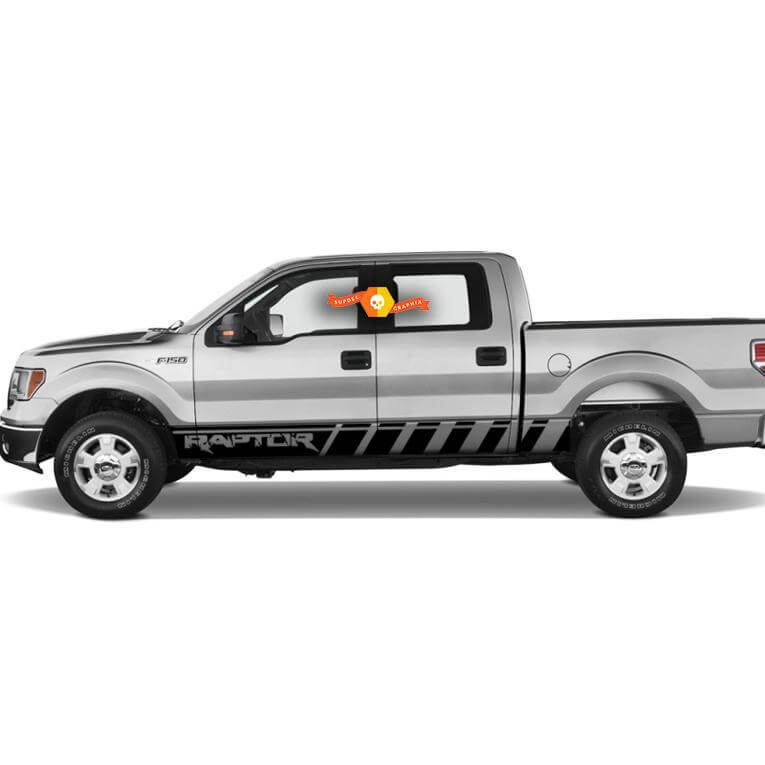 Ford Raptor Schriftzug Truck F-150 Bed Side Rocker Panel Stripes Graphic Decals Aufkleber passend für Modelle 2010–2020
