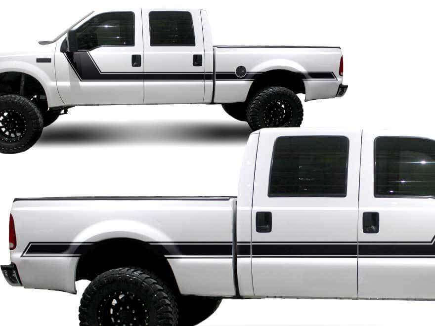 Ford Truck F-250 Side Rally Stripe Graphic Decals Aufkleber passend für Modelle 1999–2006