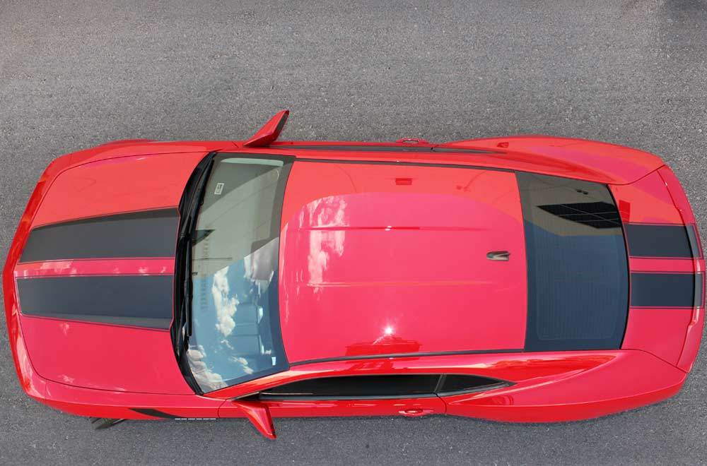 Twin Rally Pinstripe Kit — Vinylaufkleber (Motorhaube, Kofferraum) für Chevrolet Camaro 2010-2013
