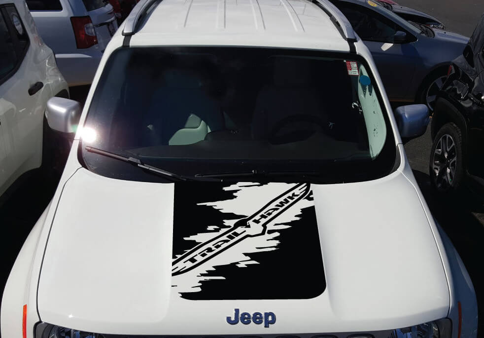 Jeep Renegade Cherokee Trailhawk TrailHawk Splash Graphic Vinyl Aufkleber Aufkleber Motorhaube
