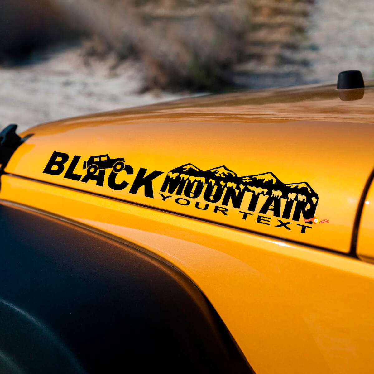 Black Mountain Motorhauben-Seitengrafik-Aufkleber für Jeep Rubicon Wrangler