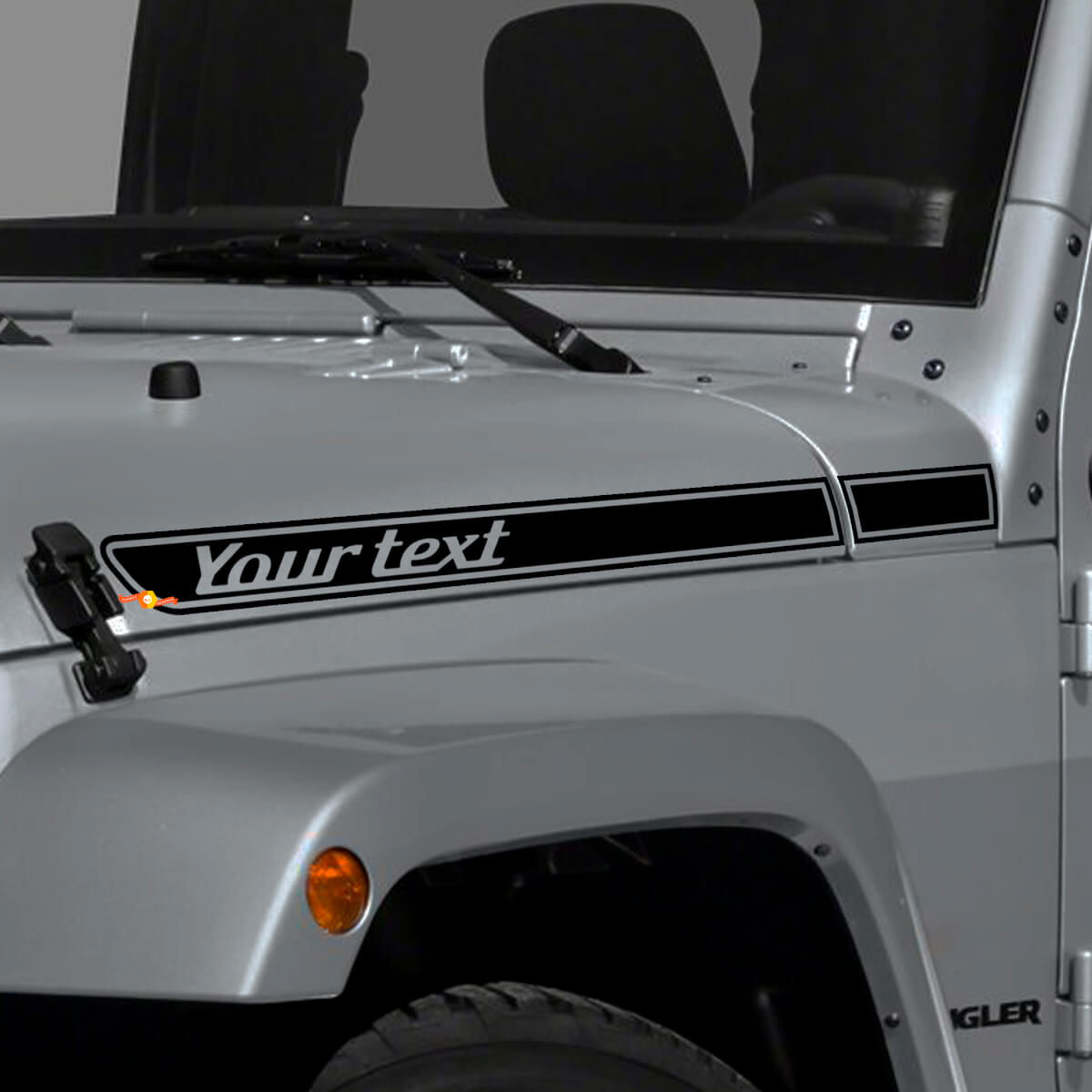 Buchstabenstreifen Seitenhauben Vinyl-Aufkleber Decal 2 Für Jeep Renegade