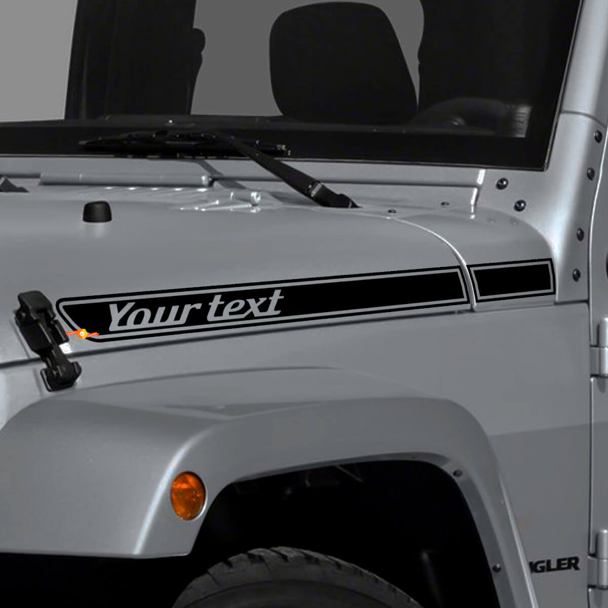 Buchstabenstreifen Seitenhauben Vinyl-Aufkleber Decal 2 Für Jeep Renegade