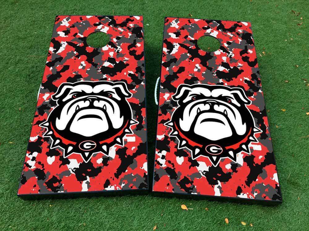 Georgia Bulldogs Football-Stil Cornhole-Board Vinylfolie Aufkleber